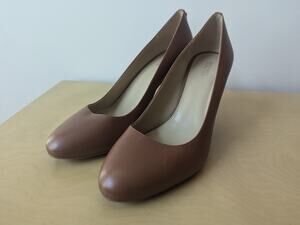 Michael Kors Tan Brown Leather Pumps Simple Heel 3.25in Size 10